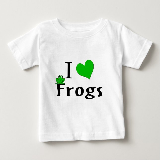 Camiseta Para Bebê Adoro Sapos (Frente)
