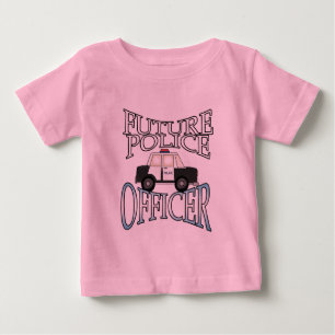 Camiseta Para Bebê Agente da polícia do futuro do cruzador da políc