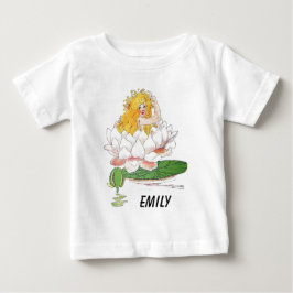 Camiseta Para Bebê Água Lily Flower Child Floral Fairy Girl