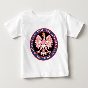 Camiseta Para Bebê Águia Polonesa Americana