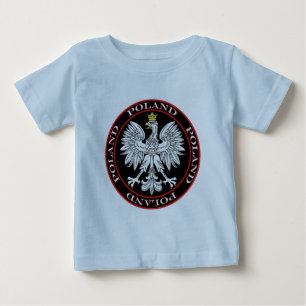 Camiseta Para Bebê Águia Polonesa redonda