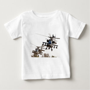 Camiseta Para Bebê AH-64 Apache