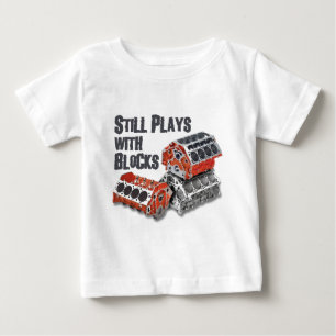 Camiseta Para Bebê Ainda jogos com blocos