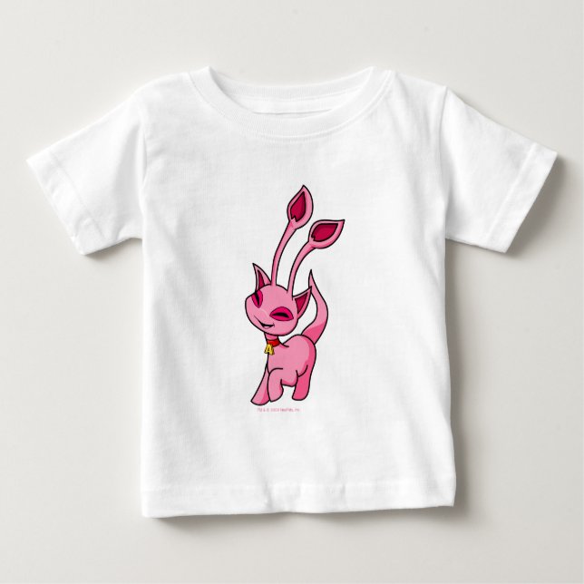 Camiseta Para Bebê Aisha cor-de-rosa Prancing (Frente)