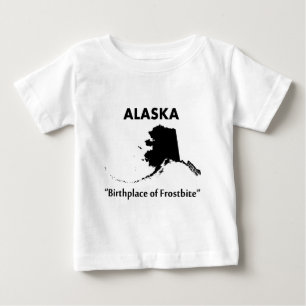 Camiseta Para Bebê Alasca - Local de Nascimento da Geladura