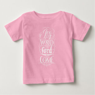 Camiseta Para Bebê Alegria ao cristão cristão do quadro de Natal do M