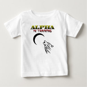 Camiseta Para Bebê Alfa no treinamento