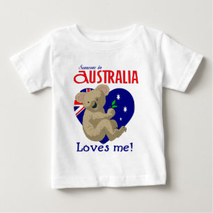 Camiseta Para Bebê Alguém em Austrália ama-me Koala