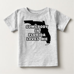 Camiseta Para Bebê Alguém em Florida ama-me