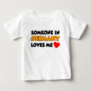 Camiseta Para Bebê Alguém Na Alemanha Me Ama