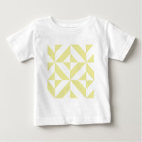 Amarelo Suave Arte Deco Geométrica