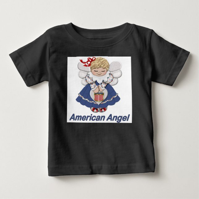 Camiseta Para Bebê American Angel (Frente)