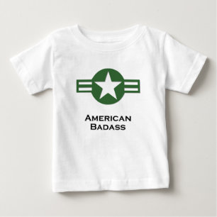 Camiseta Para Bebê American Badass Green