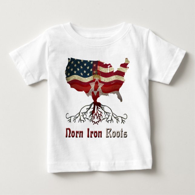 Camiseta Para Bebê American Norte Irish Roots (Frente)