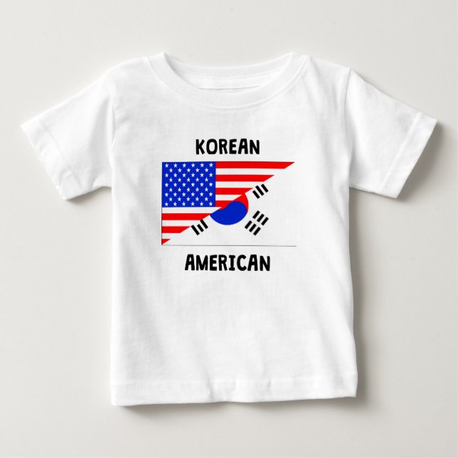 Camiseta Para Bebê Americano coreano (Frente)