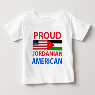 Camiseta Para Bebê Americano jordano orgulhoso