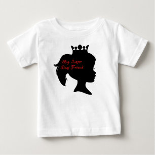 Camiseta Para Bebê Amiga Melhor Irmã Mais Velha Princesa