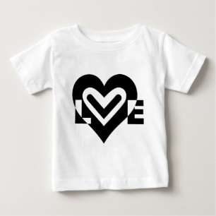 Camiseta Para Bebê Amor a Preto