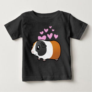 Camiseta Para Bebê Amor da cobaia (cabelo liso)