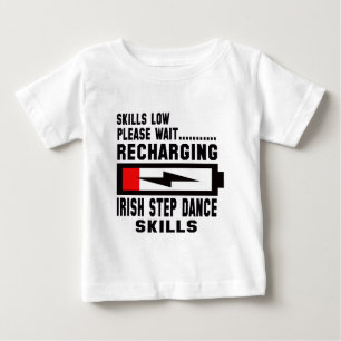 Camiseta Para Bebê Amor da paz e dança da etapa do irlandês