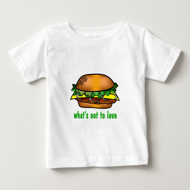 Camiseta Para Bebê Amor do Hamburger (Frente)