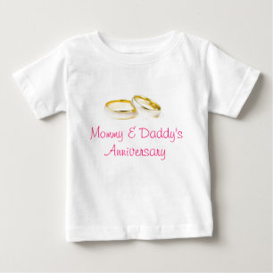 Camiseta Para Bebê Anéis de Casamento
