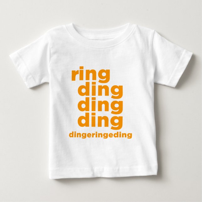 Camiseta Para Bebê Anel Ding Ding Ding (Frente)