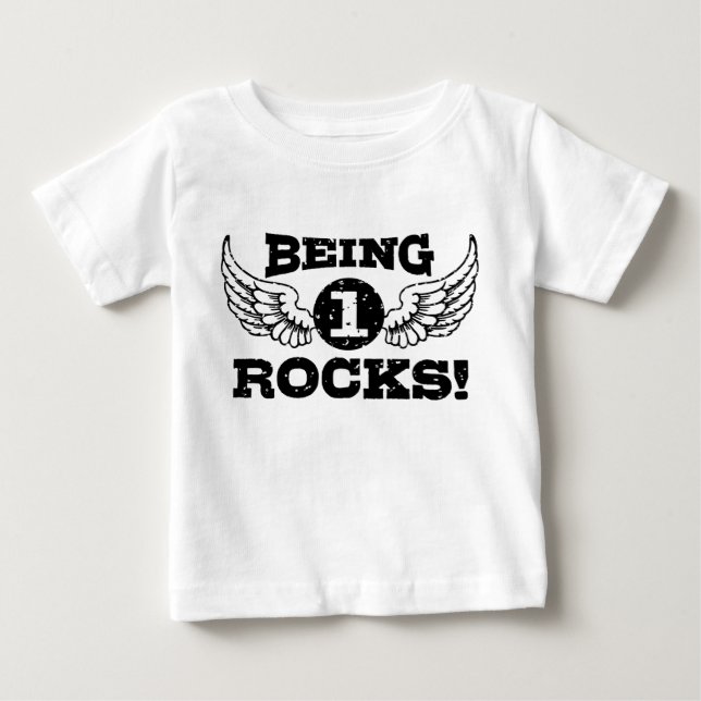 Camiseta Para Bebê Aniversário de 1 ano (Frente)