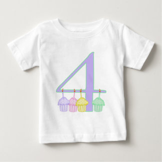 Camiseta Para Bebê Aniversário de 4 anos