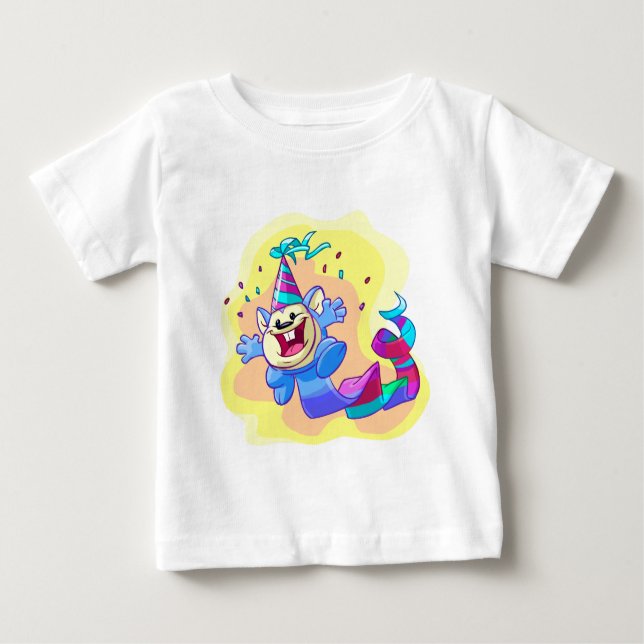 Camiseta Para Bebê Aniversário Meerca (Frente)