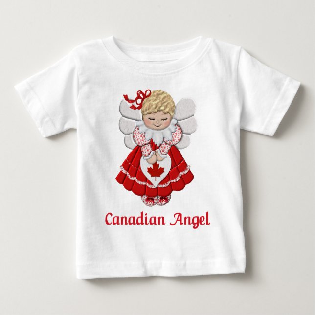Camiseta Para Bebê Anjo canadense (Frente)