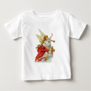 Camiseta Para Bebê Anjos de desejos de Natal
