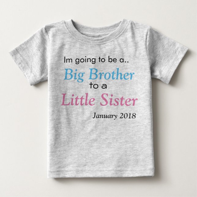 Camiseta Para Bebê Anúncio do irmão maior (Frente)