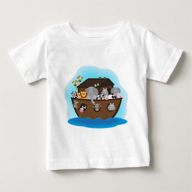 Camiseta Para Bebê Arca de Noah (Frente)