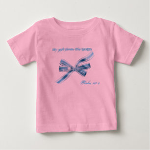 Camiseta Para Bebê Arco Azul Tutu Bodyfato
