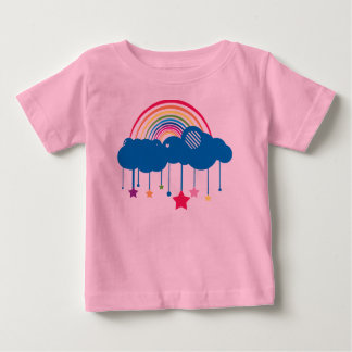 Camiseta Para Bebê Arco-íris nas Nuvens