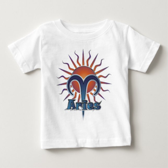 Camiseta Para Bebê Aries (Frente)