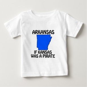 Camiseta Para Bebê Arkansas - Se o Kansas Fosse um Pirata