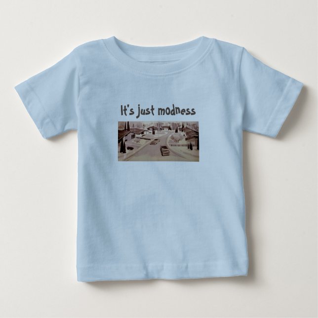 Camiseta Para Bebê Arquitetura moderna do Midcentury (Frente)