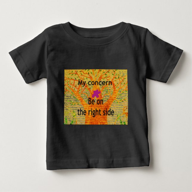 Camiseta Para Bebê Arrastada na Perspectiva da Vintagem Baobab (Frente)