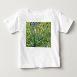 Camiseta Para Bebê Arte de Van Gogh Íris, reprodução acrílica