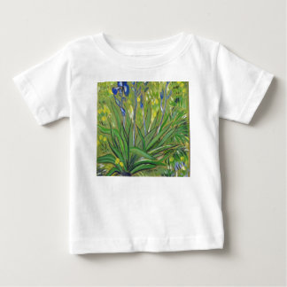 Camiseta Para Bebê Arte de Van Gogh Íris, reprodução acrílica