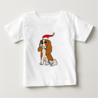Arte descuidado do Natal do Spaniel de rei Charles