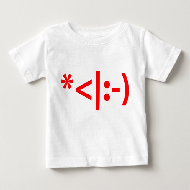 Camiseta Para Bebê Arte do texto do Xmas ASCII do Emoticon do duende (Frente)
