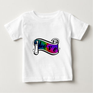 Camiseta Para Bebê Arte Fantasia Arco-íris do Amor - Art Déco