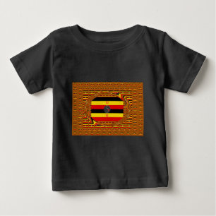 Camiseta Para Bebê Arte Inspirada por Sinalizador Vibrante no Uganda