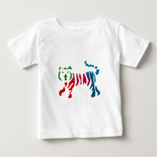 Camiseta Para Bebê Arte-tigre-striptease