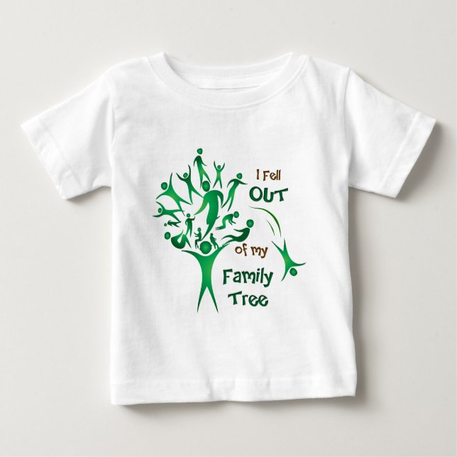 Camiseta Para Bebê Árvore Familiar Engraçado (Frente)
