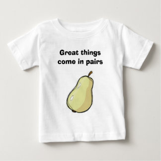 Camiseta Para Bebê As grandes coisas vêm em pares