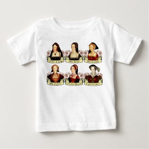 Camiseta Para Bebê As seis esposas do clássico de Henry VIII